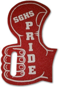 Promotional Foam Hands: 12 inch Gripper Thumb Foam Hands